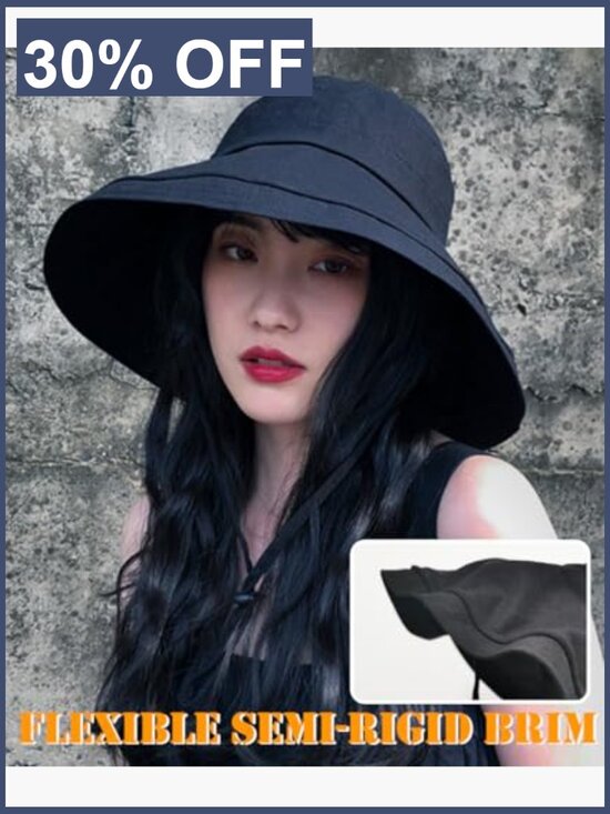 Wide Brim Sun Hat with UV Protection, Adjustable Bucket Hat, Packable Travel Hat main image 4